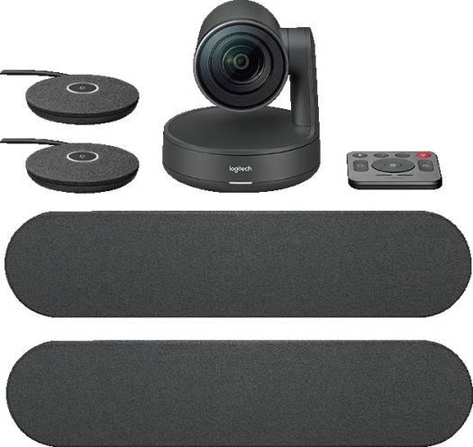 Logitech Rally Plus Video Conferencing Kit, With 2x Rally Speakers, 2x Microphone, Up to 3840 x 2160 Resolution, SuperSpeed USB 3.0 Interface Type, Black - eBuy UAE